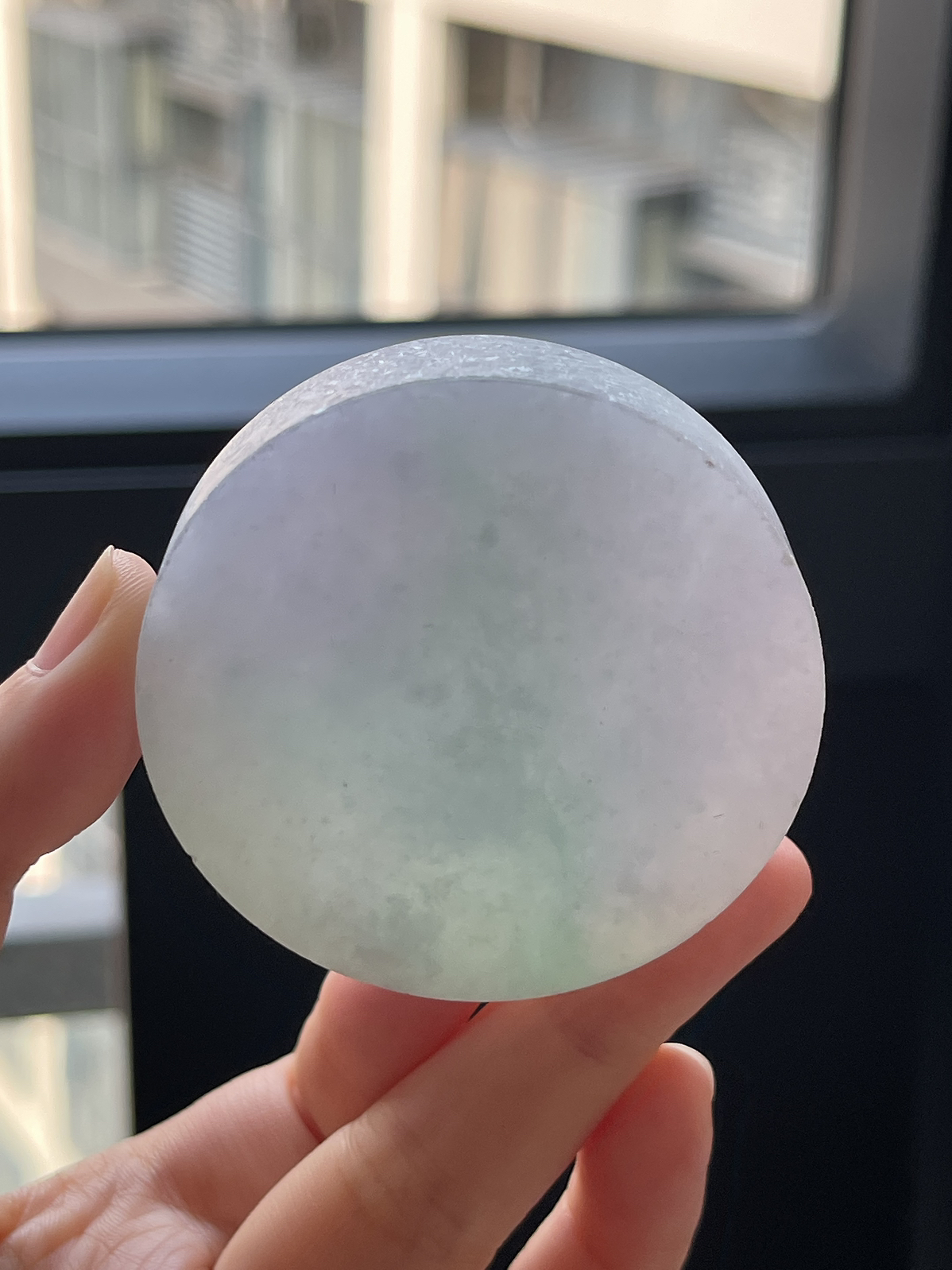 翡翠冰糯种紫罗兰镯心