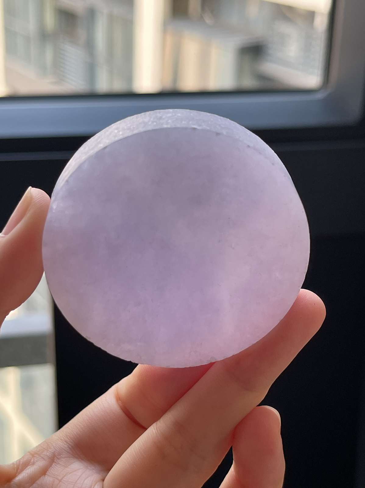 翡翠冰糯种紫罗兰镯心