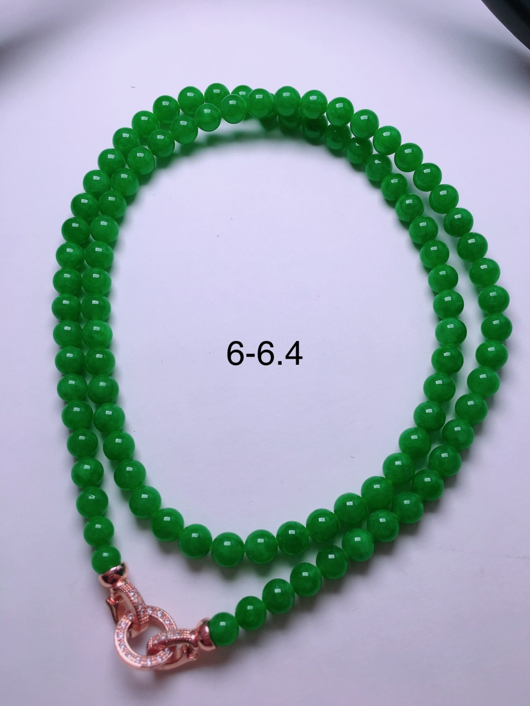 ️绿珠子项链，晶莹剔透，新颖时尚，6-6.4