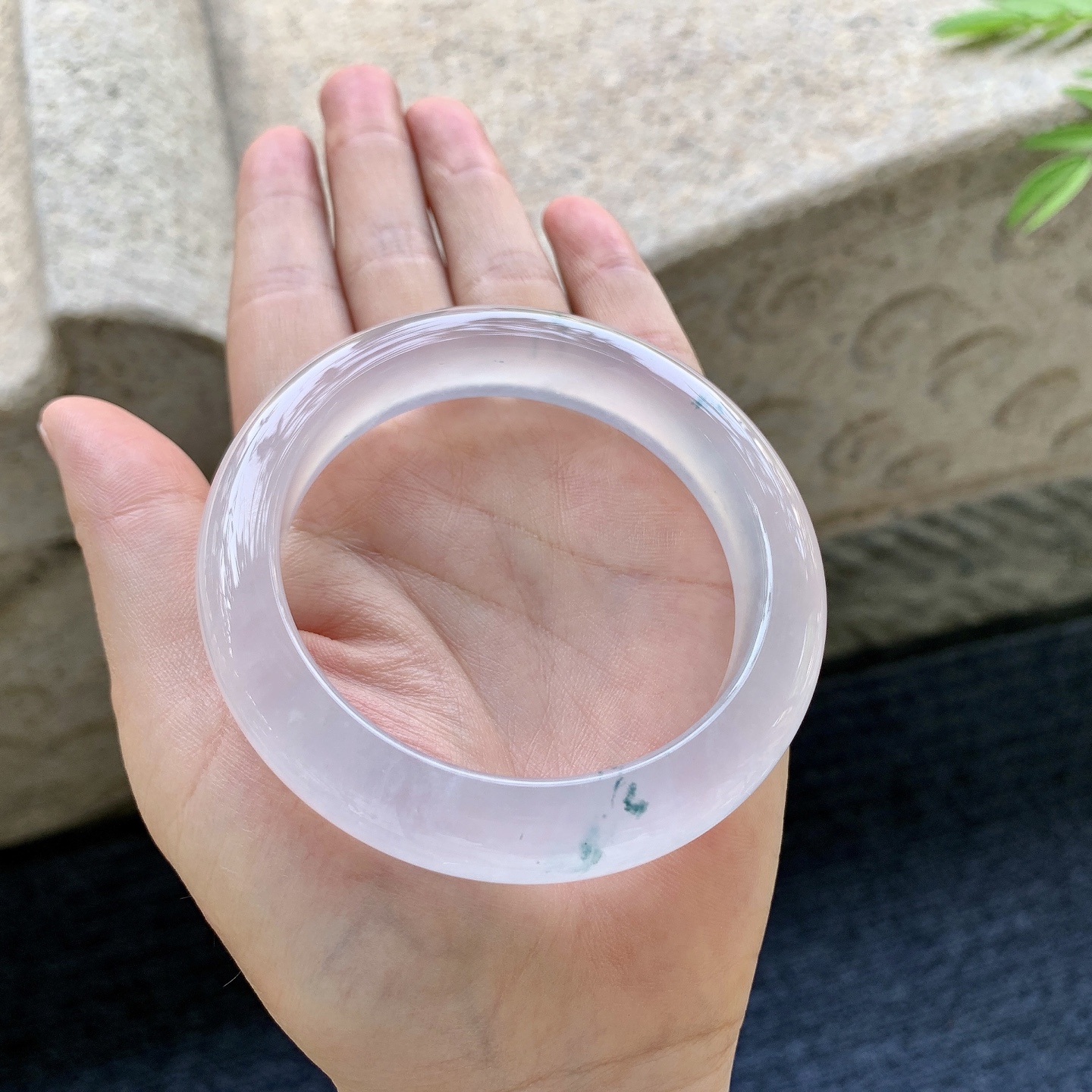 正圈56 57 圈口57/12.5/7.6 编码H3092340 冰种飘花，起光，清透，水润，种老，