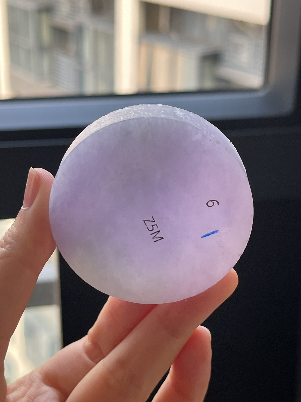 翡翠冰糯种紫罗兰镯心