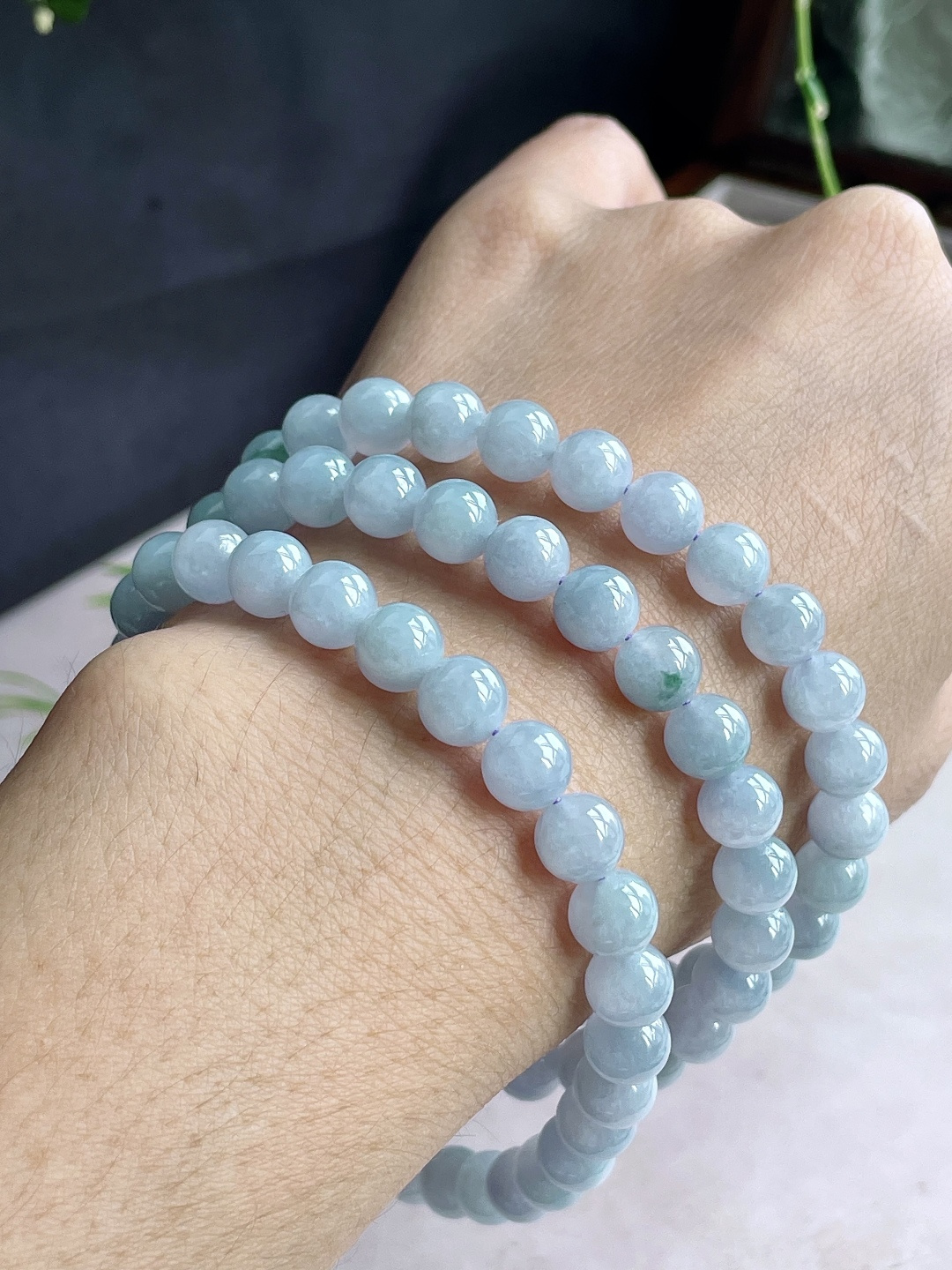 【珠子】珠链圆珠珠子珠链 【说明】缅甸 性比高 【尺寸】7.9mm，35cm 【重量】76.7克