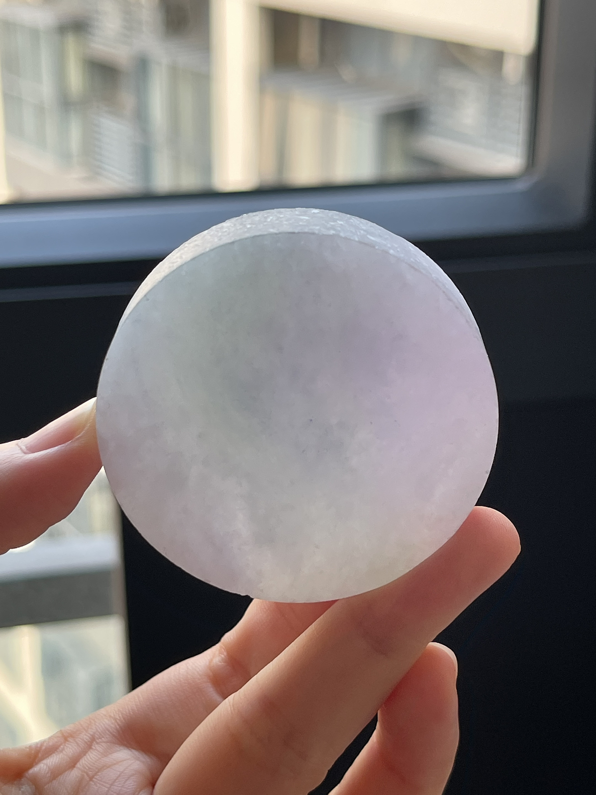 翡翠冰糯种紫罗兰镯心