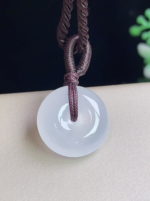 冰种平安扣，无裂，尺寸15.3-5.7mm，j22cyg