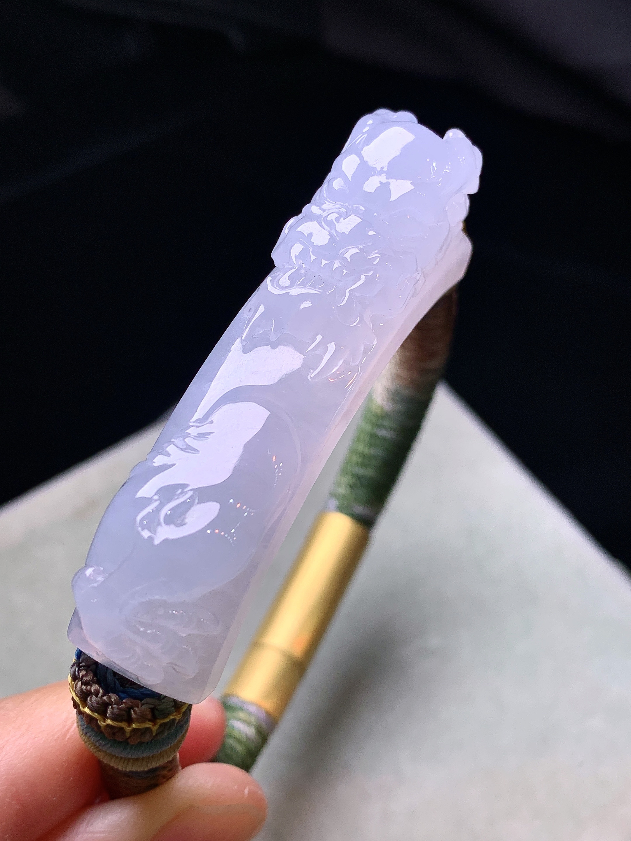 冰种貔貅手链 玉质细腻 色泽艳丽清新 水润亮眼 整体尺寸60.6*17.5*21.2 j1