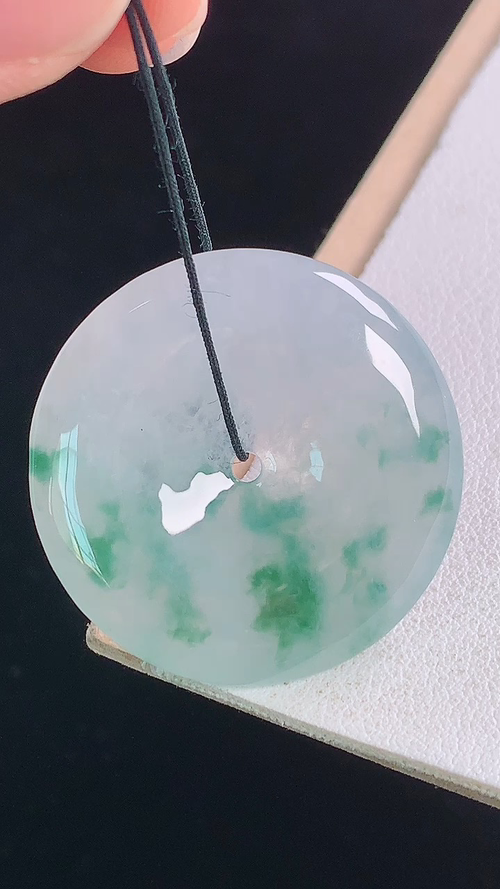 ️冰飘花平安扣，无裂 尺寸:30.9-5.2mm 20