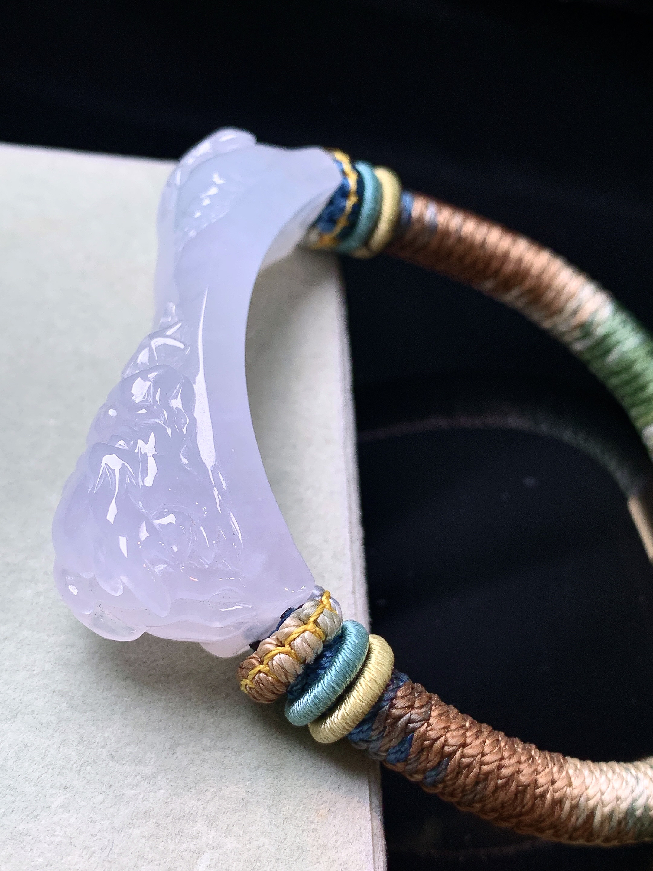 冰种貔貅手链 玉质细腻 色泽艳丽清新 水润亮眼 整体尺寸60.6*17.5*21.2 j1