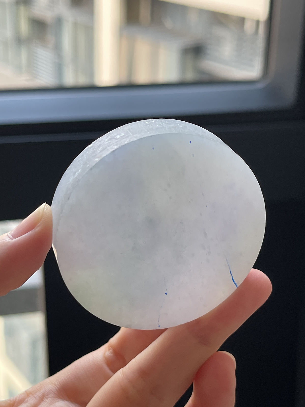翡翠冰糯种紫罗兰镯心