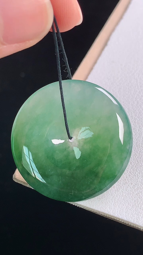 ️冰晴飘花平安扣，无裂，尺寸:31.9-5.3mm 20