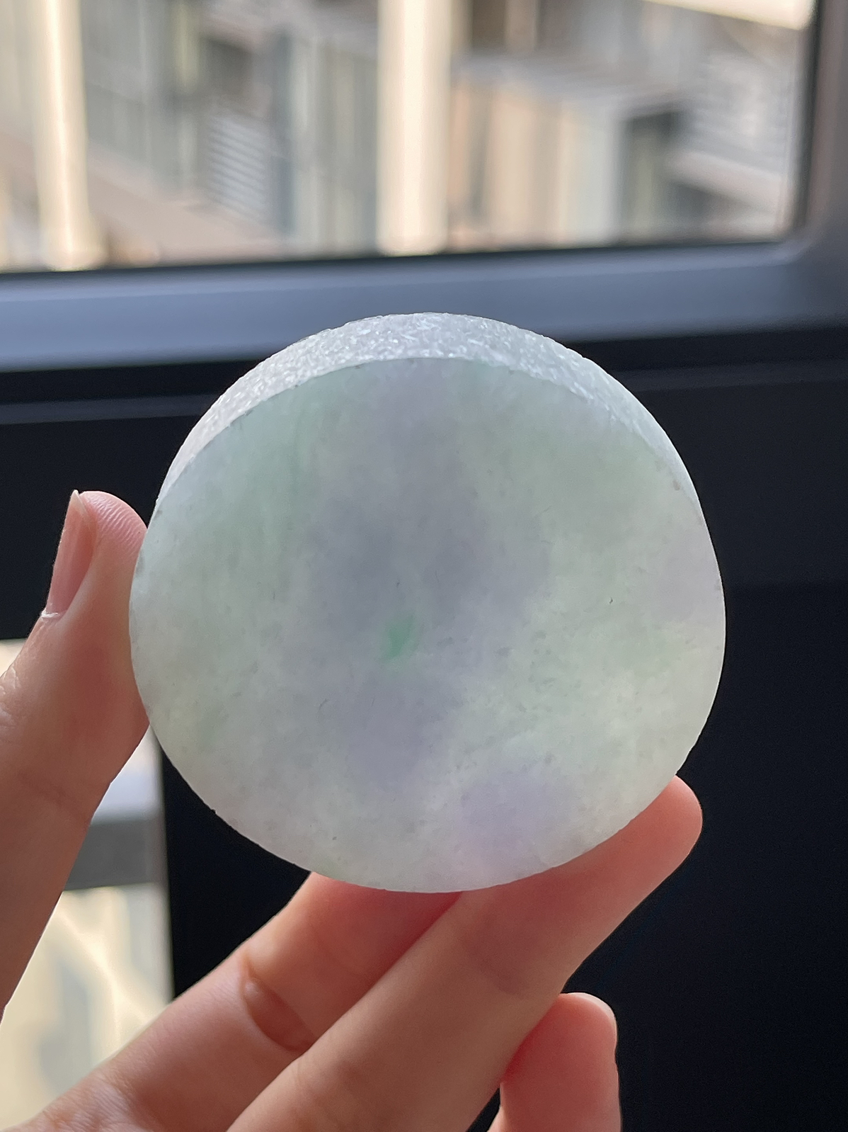 翡翠冰糯种紫罗兰镯心