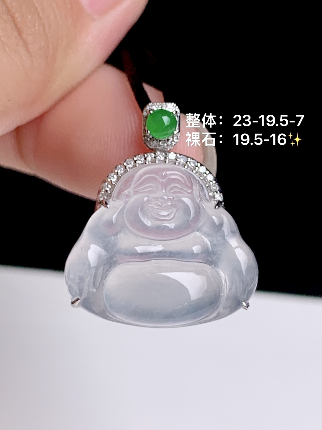 ️佛公吊坠 18k金钻镶嵌，23-19.5-7