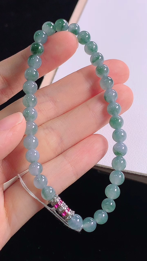 ️冰飘花手链，尺寸:5.9-5.9mm 18