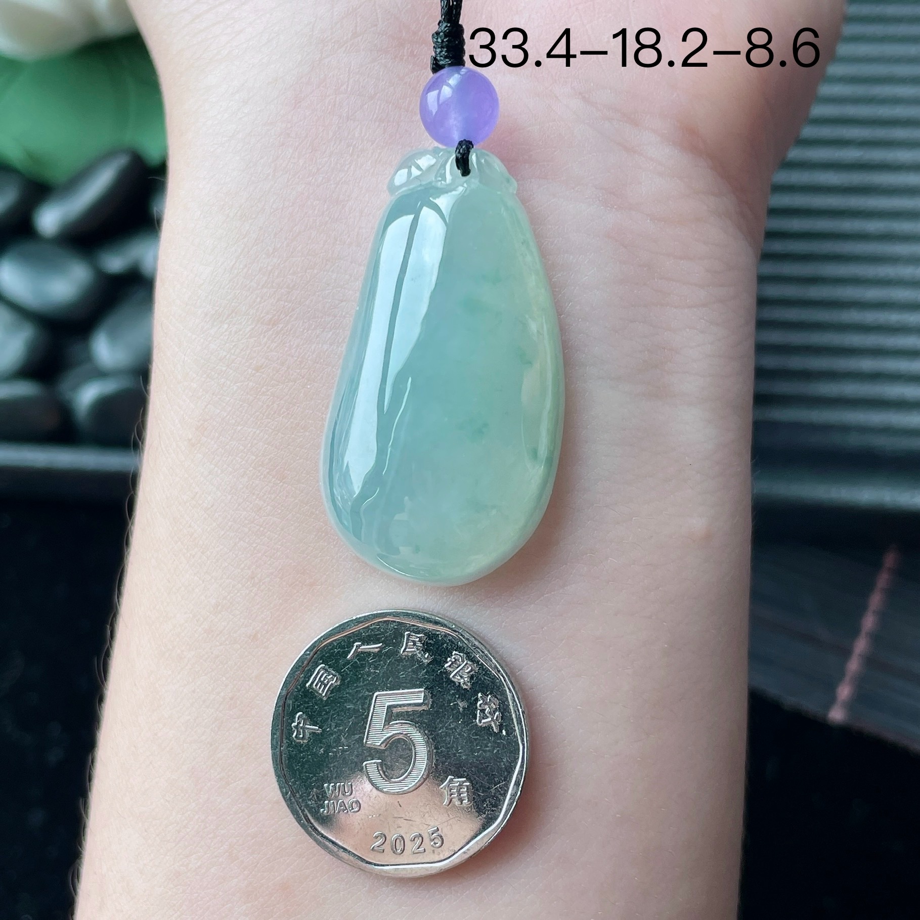 冰飘花福瓜吊坠 YJ166G13 尺寸：33.4-18.2-8.6，33.4-18.2-8.6