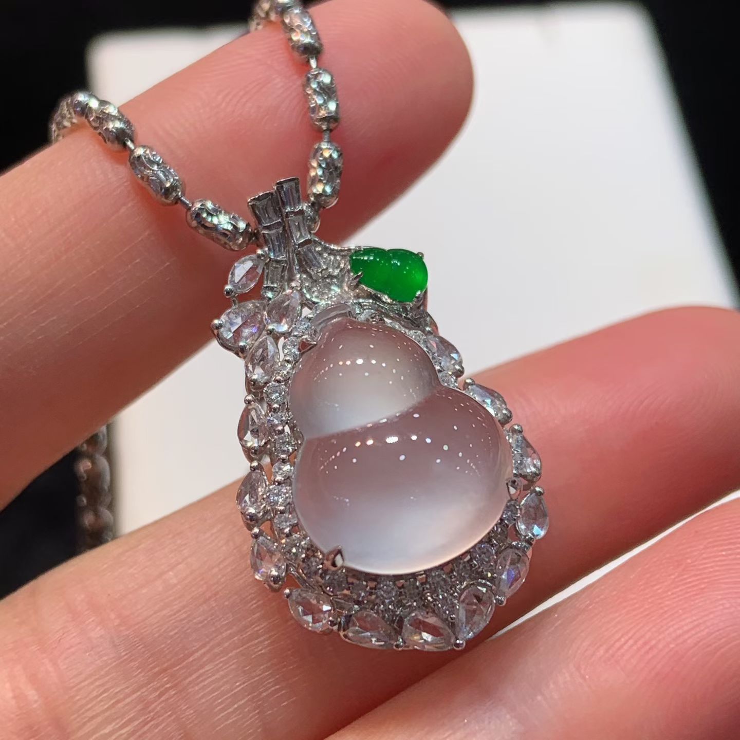 ️ 玻璃种葫芦吊坠 尺寸：27.5-17-12