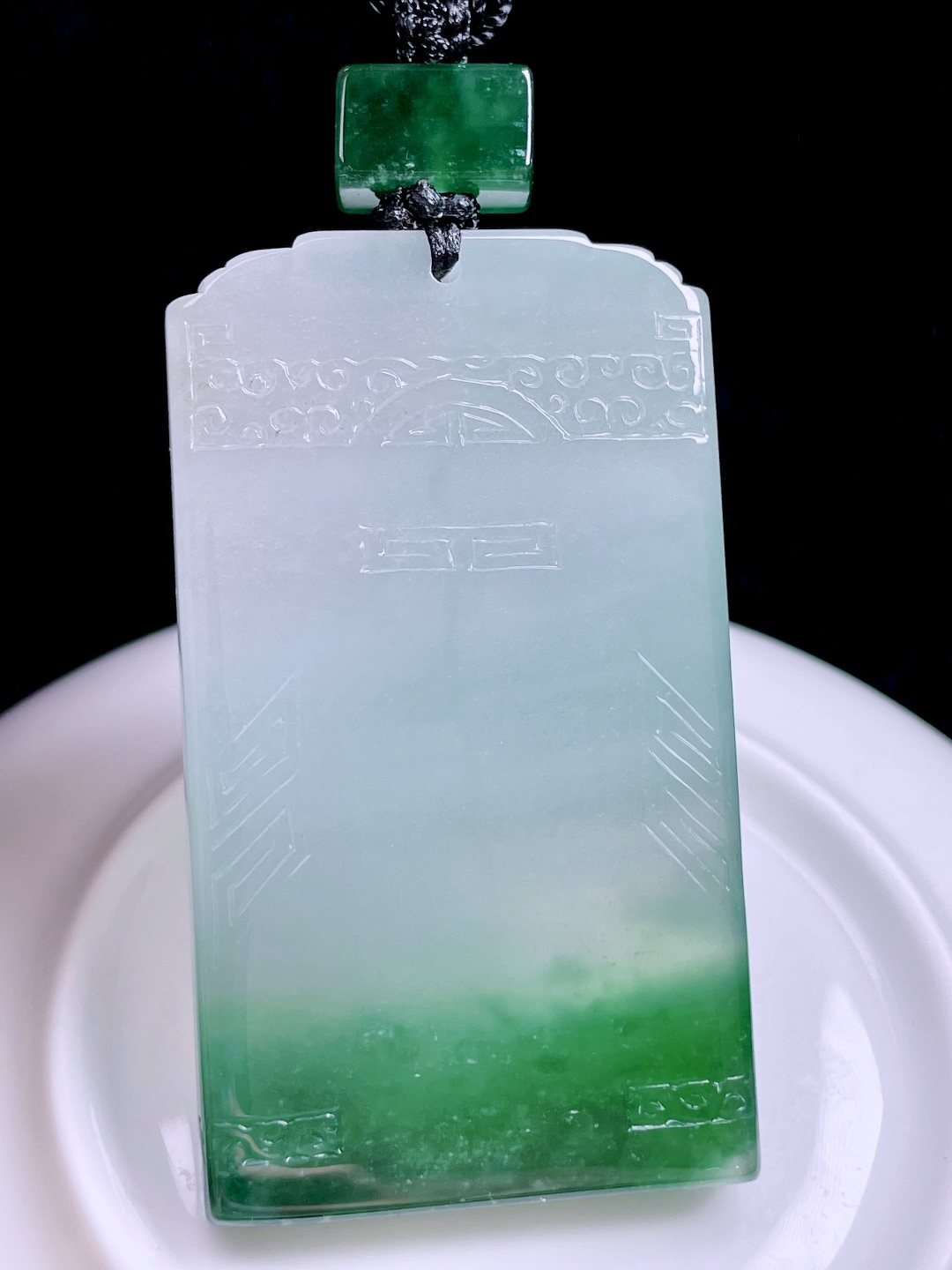 ️ 冰种飘花复古牌 飘花灵动，种老水润 尺寸：55/31.4/6