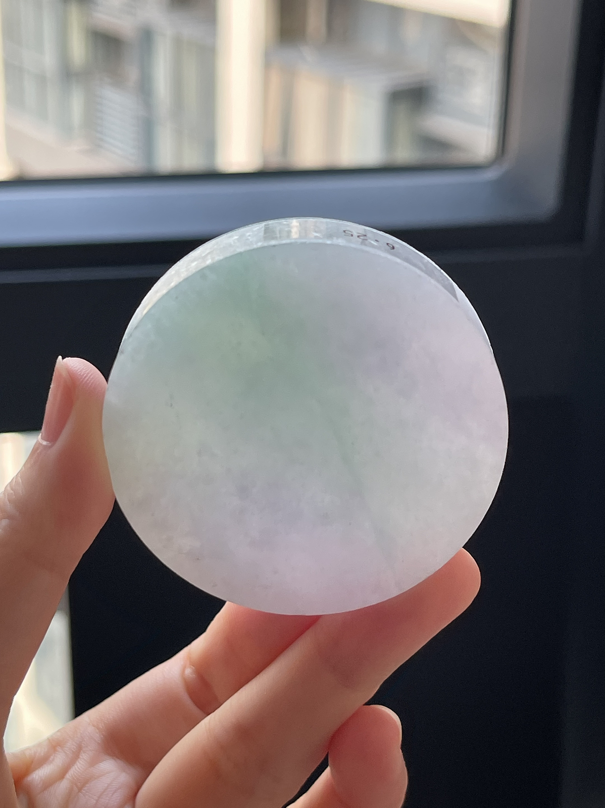 翡翠冰糯种紫罗兰镯心