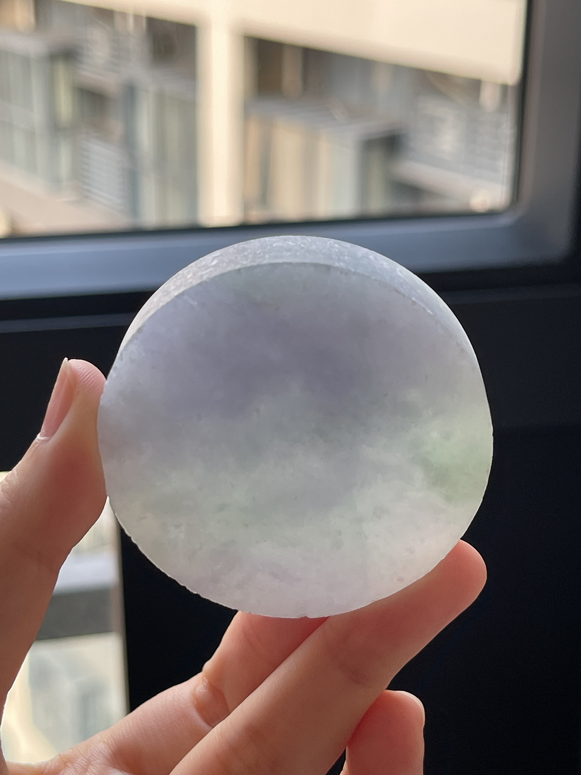 翡翠冰糯种紫罗兰镯心