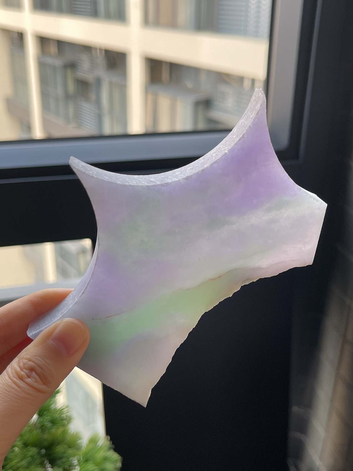 翡翠冰糯种紫罗兰片料