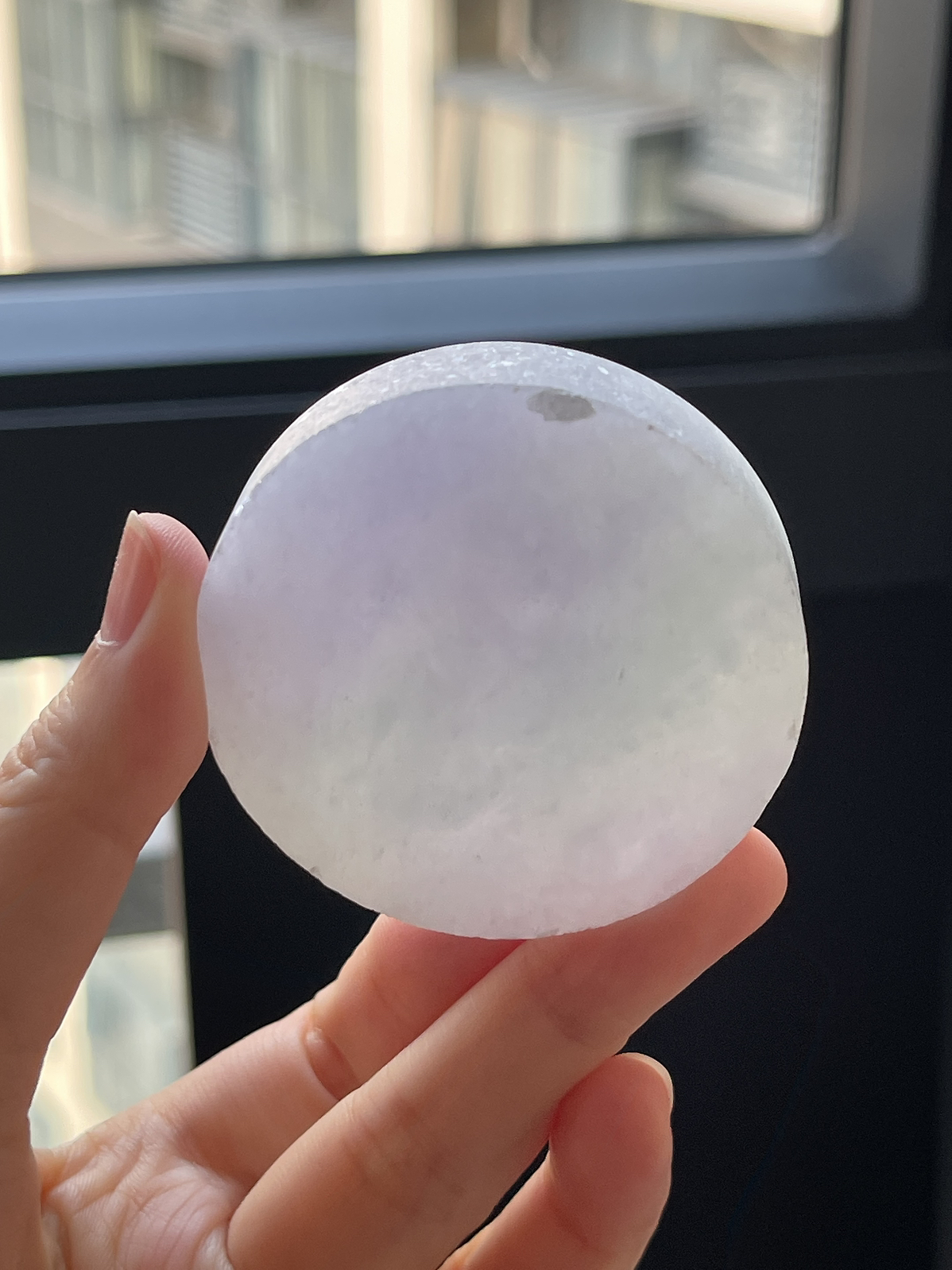 翡翠冰糯种紫罗兰镯心