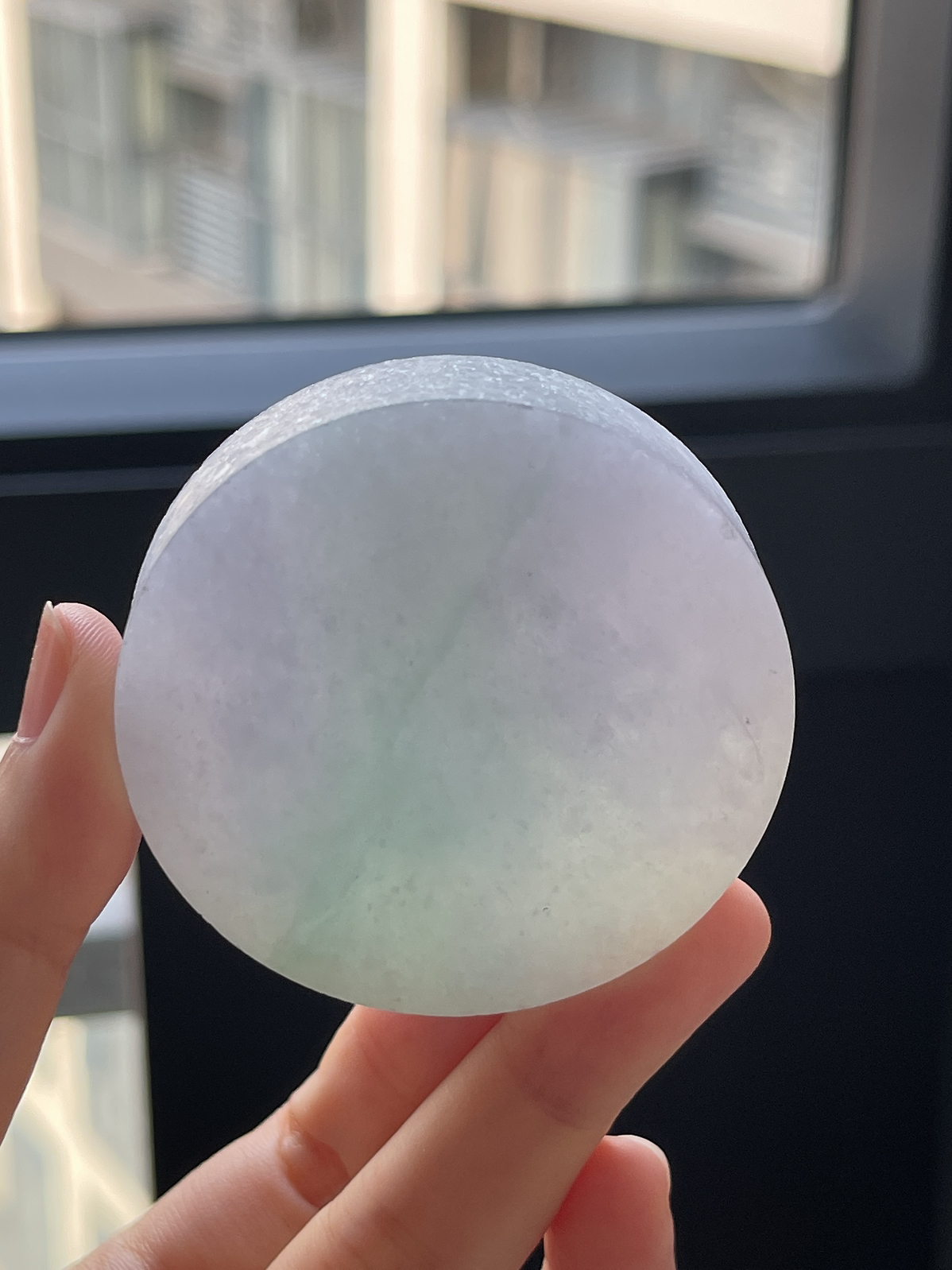 翡翠冰糯种紫罗兰镯心