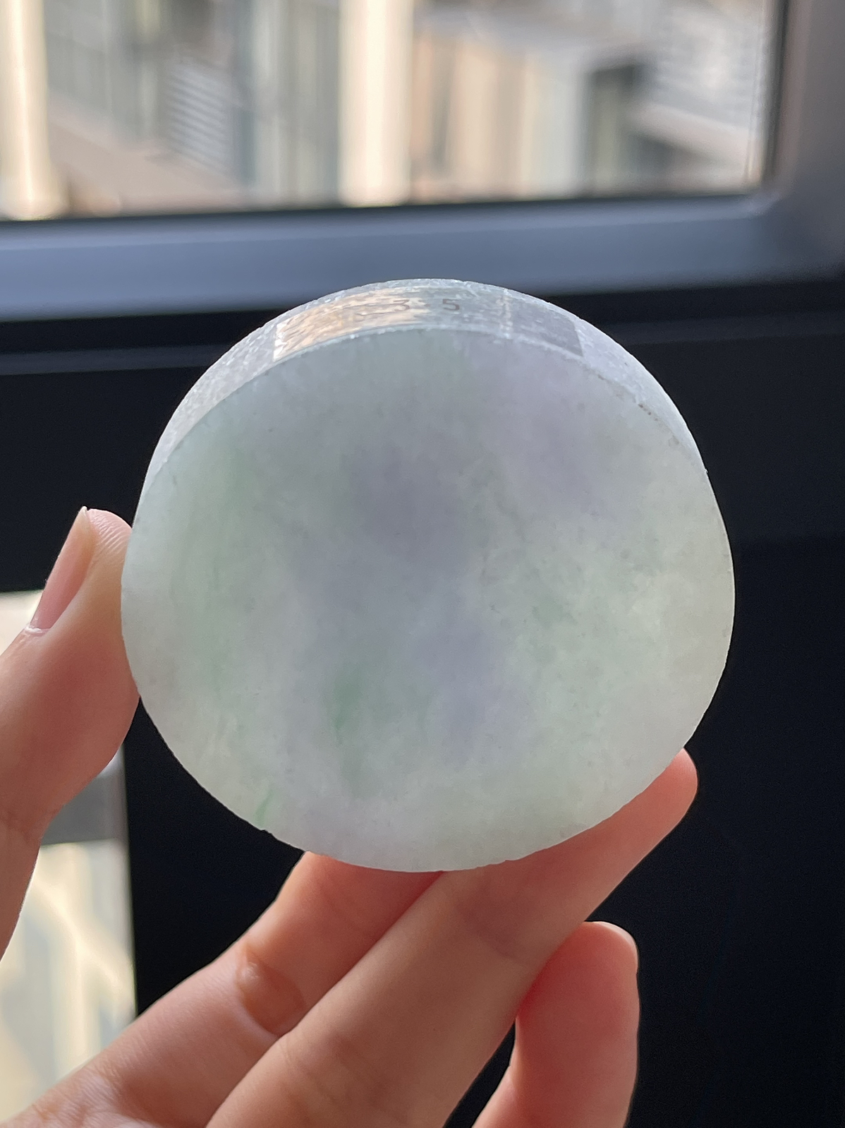 翡翠冰糯种紫罗兰镯心
