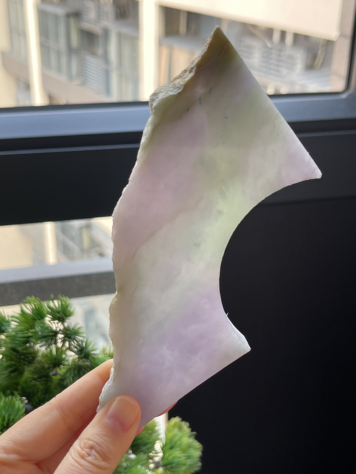 翡翠冰糯种春带彩片料