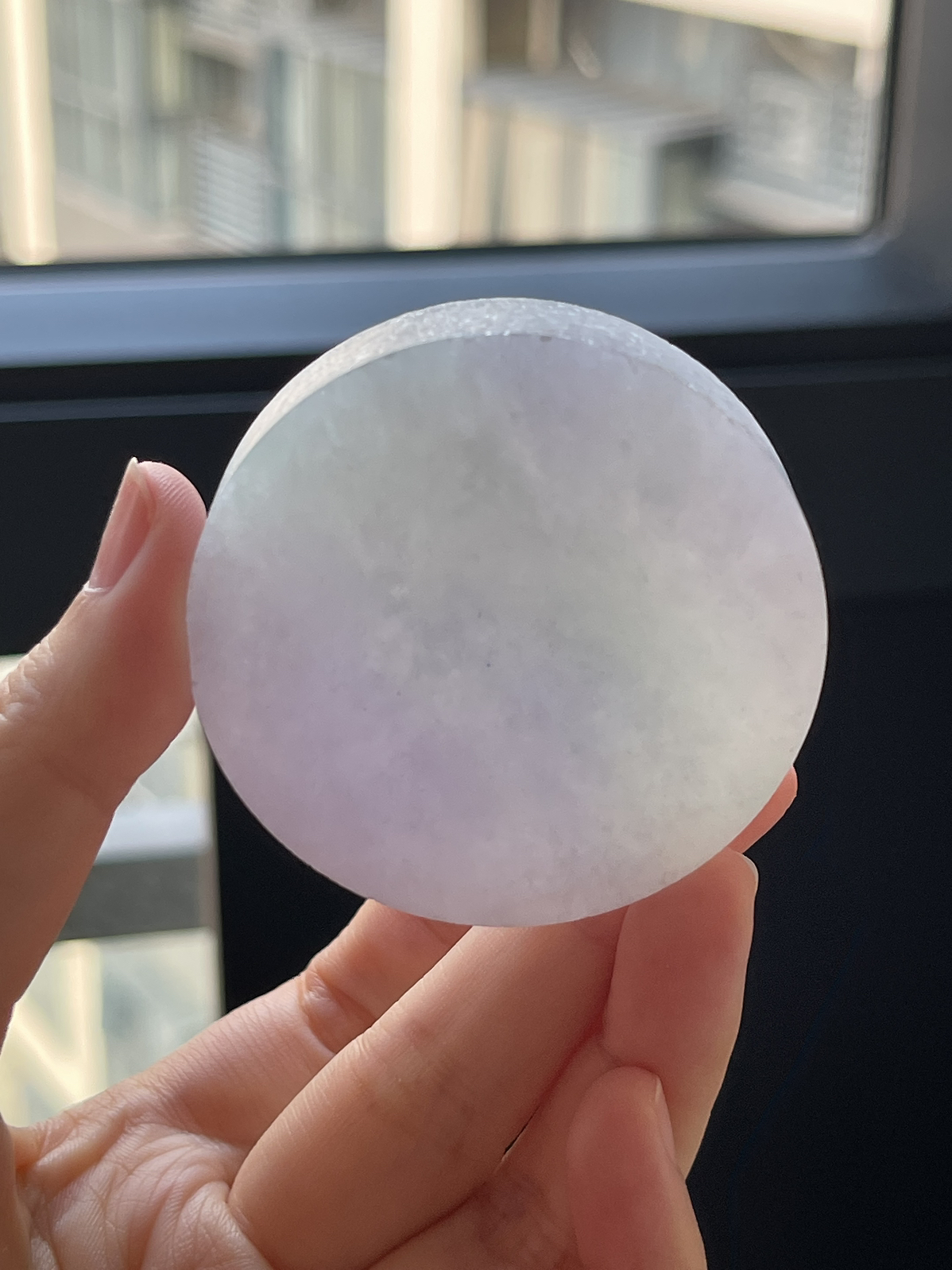 翡翠冰糯种紫罗兰镯心
