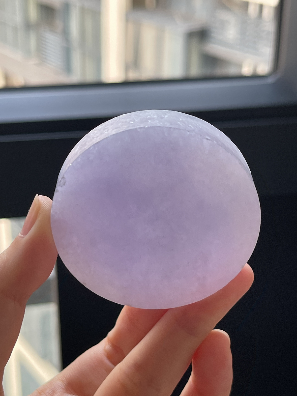 翡翠冰糯种紫罗兰镯心