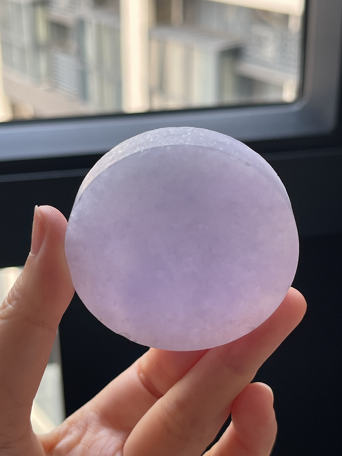 翡翠冰糯种紫罗兰镯心