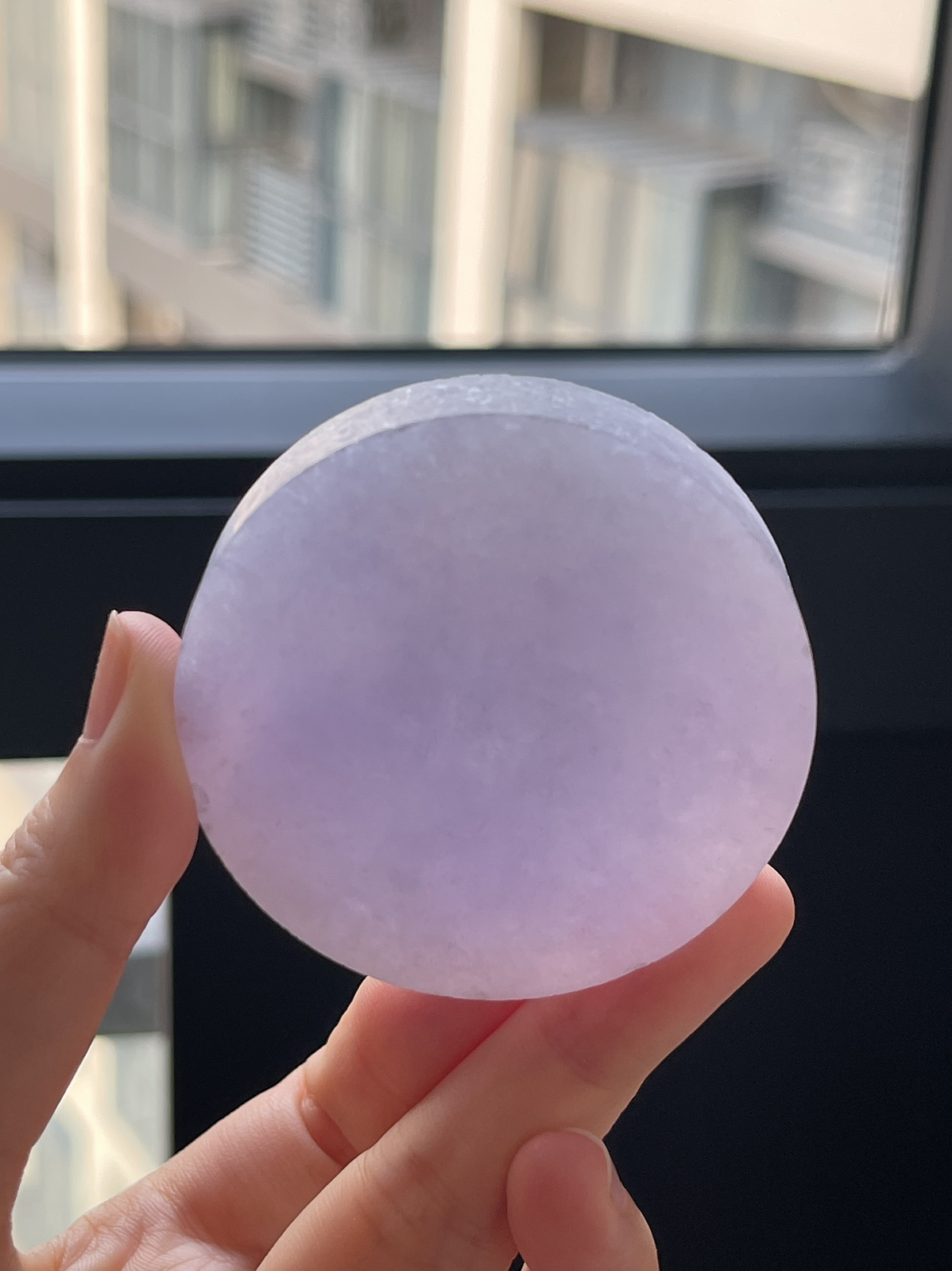 翡翠冰糯种紫罗兰镯心