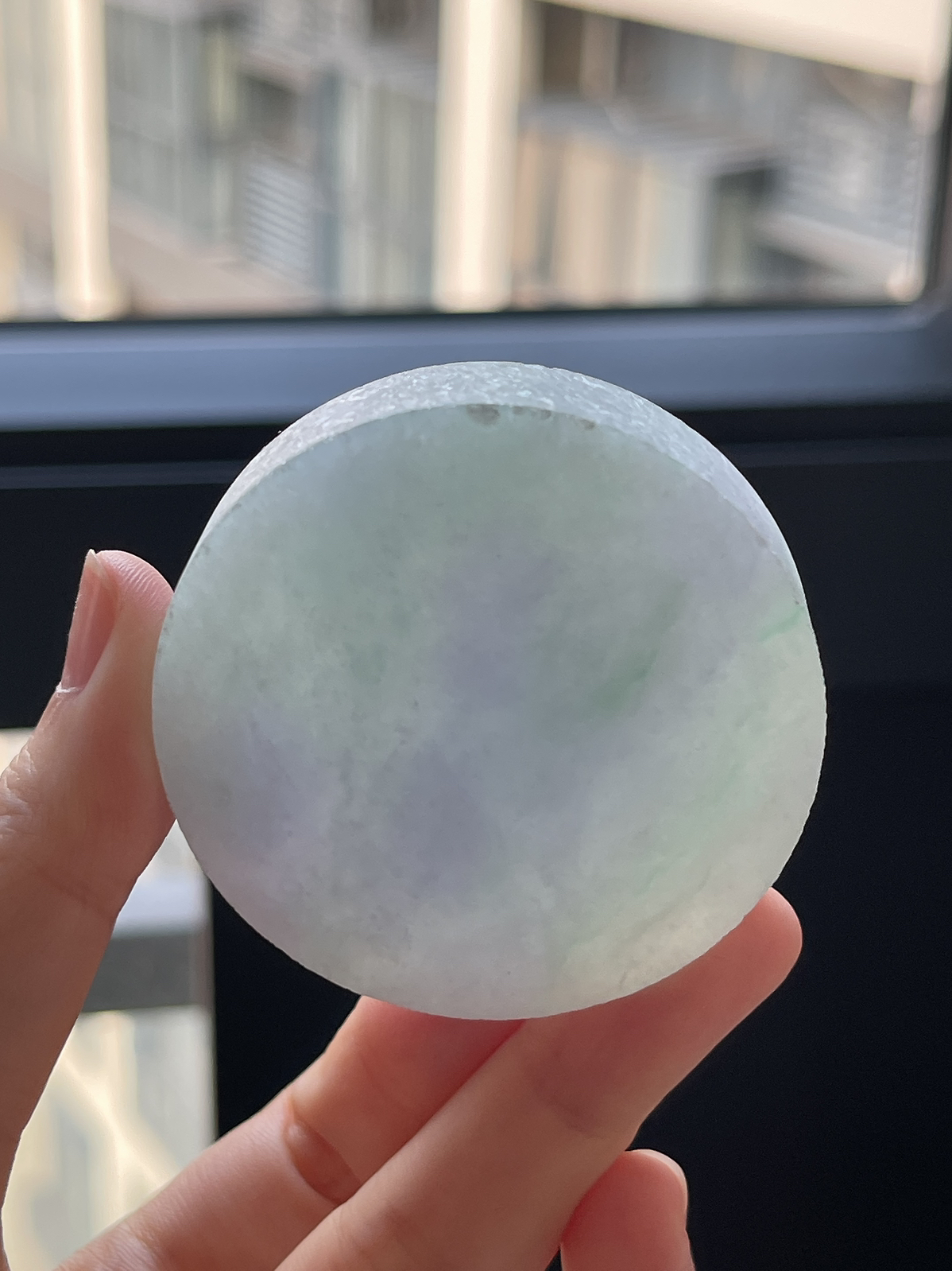 翡翠冰糯种紫罗兰镯心