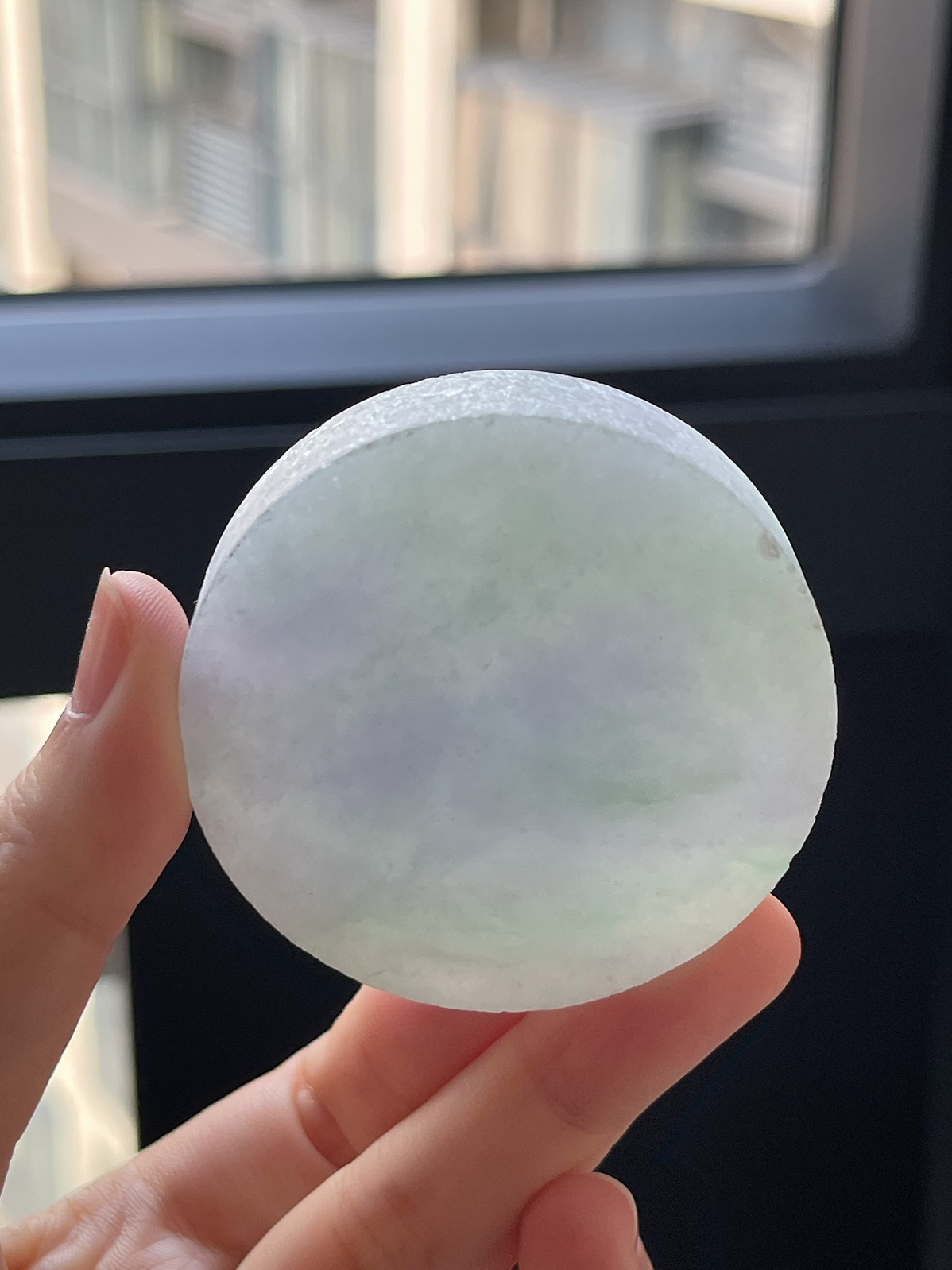 翡翠冰糯种紫罗兰镯心