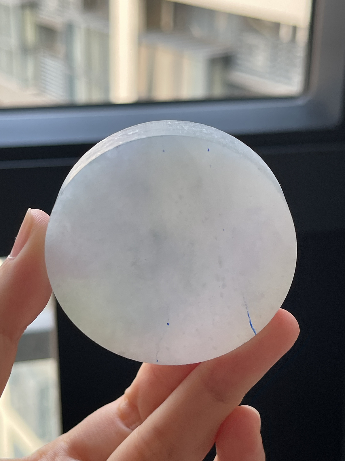 翡翠冰糯种紫罗兰镯心