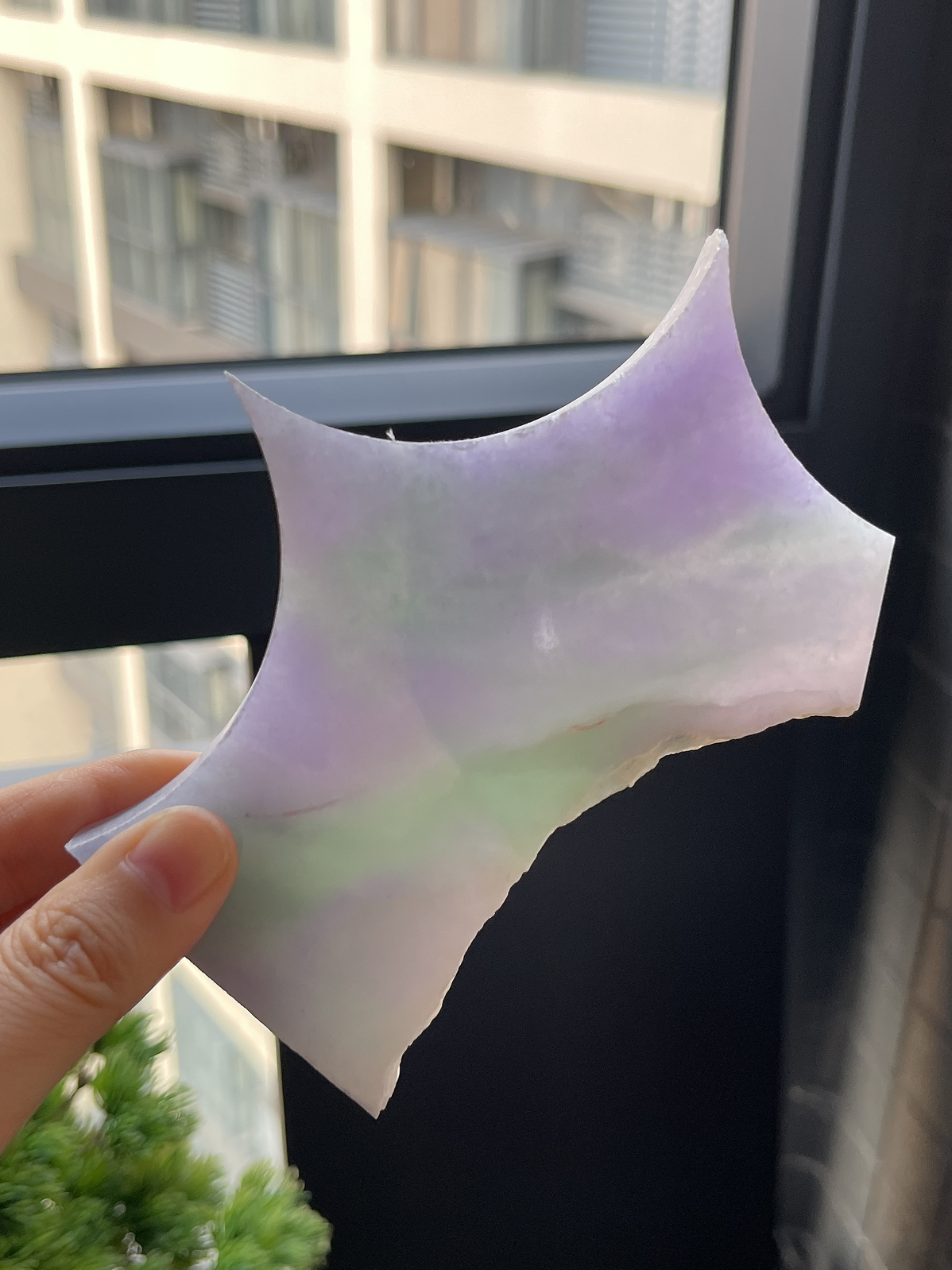 翡翠冰糯种紫罗兰片料