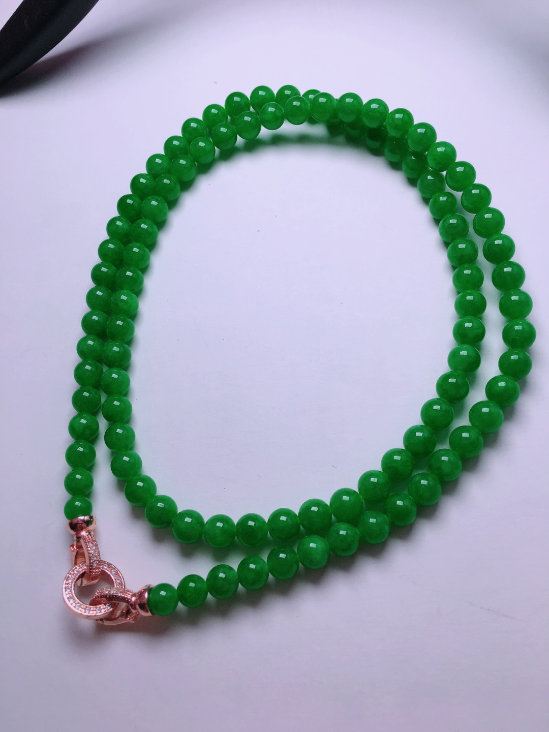 ️绿珠子项链，晶莹剔透，新颖时尚，6-6.4