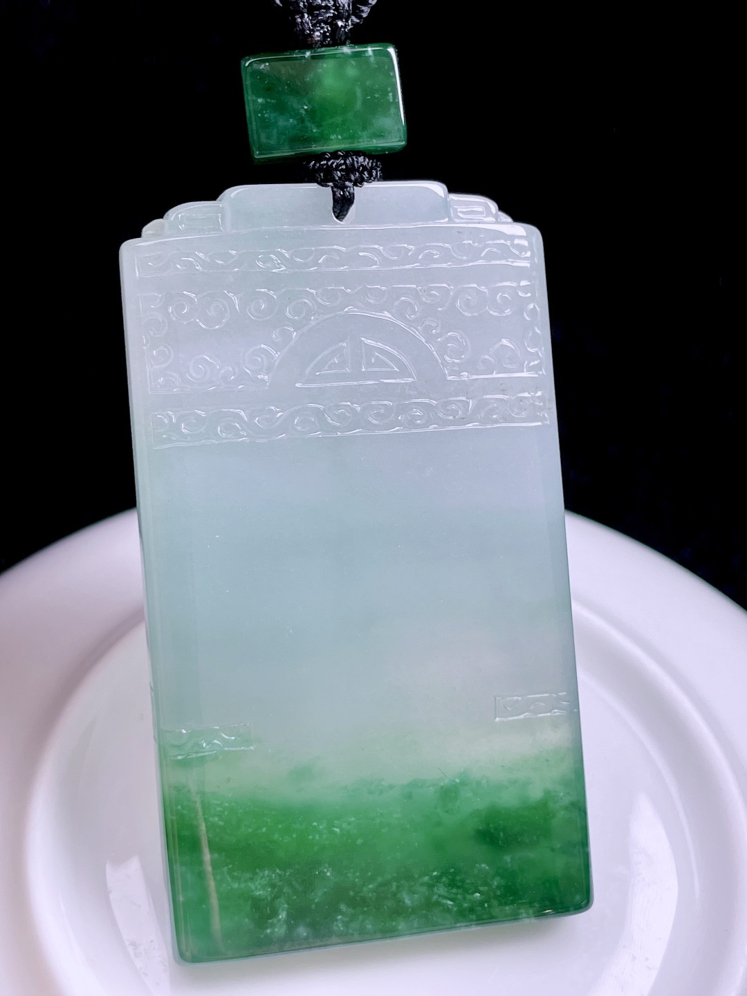 ️ 冰种飘花复古牌 飘花灵动，种老水润 尺寸：55/31.4/6