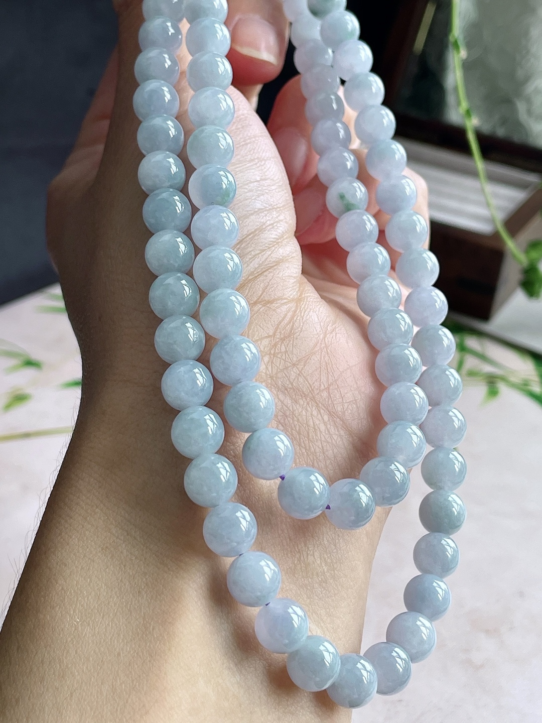 【珠子】珠链圆珠珠子珠链 【说明】缅甸 性比高 【尺寸】7.9mm，35cm 【重量】76.7克