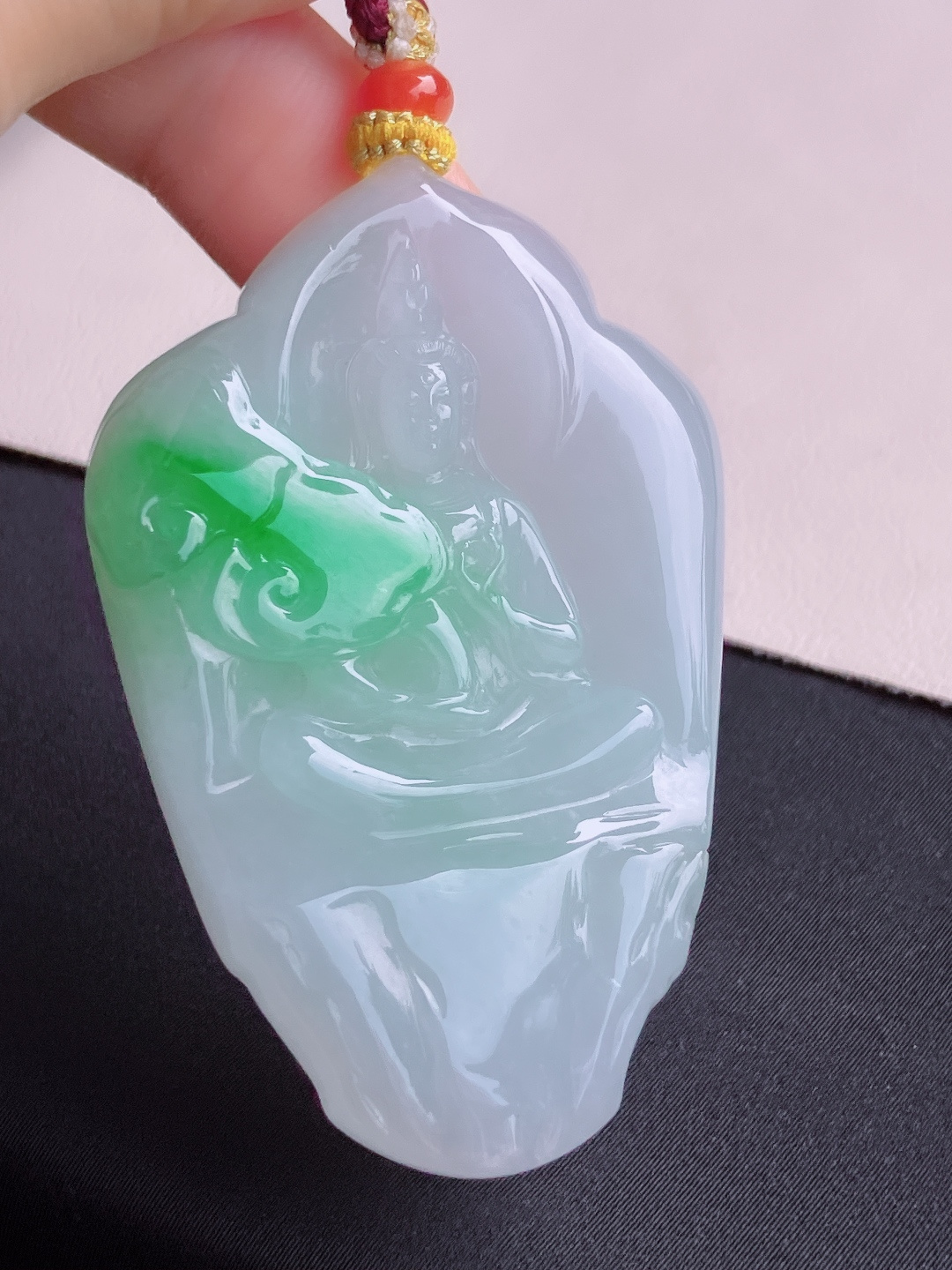 ️翠绿观音，色美清爽，尺寸61.6/40.6/9.8/自然光实拍