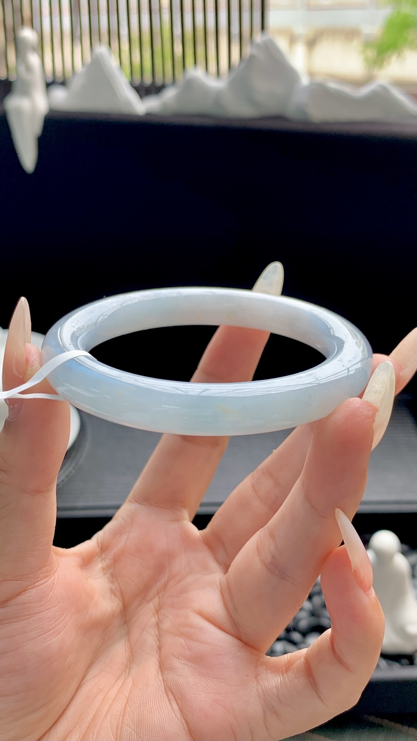 晴底洒金美人条圆条手镯成品 HYY-9441 尺寸：55-9-10