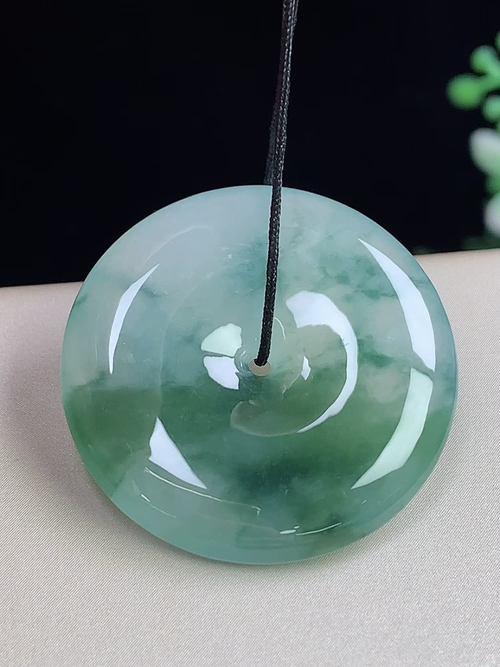 冰飘花平安扣，无裂，尺寸29.3-5.3mm，j23jwa6