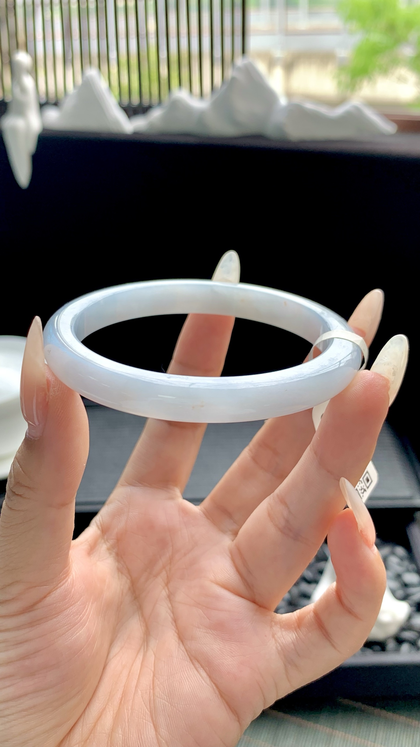 晴底美人条正圈手镯成品 HYY-6740 尺寸：57-8.5-7