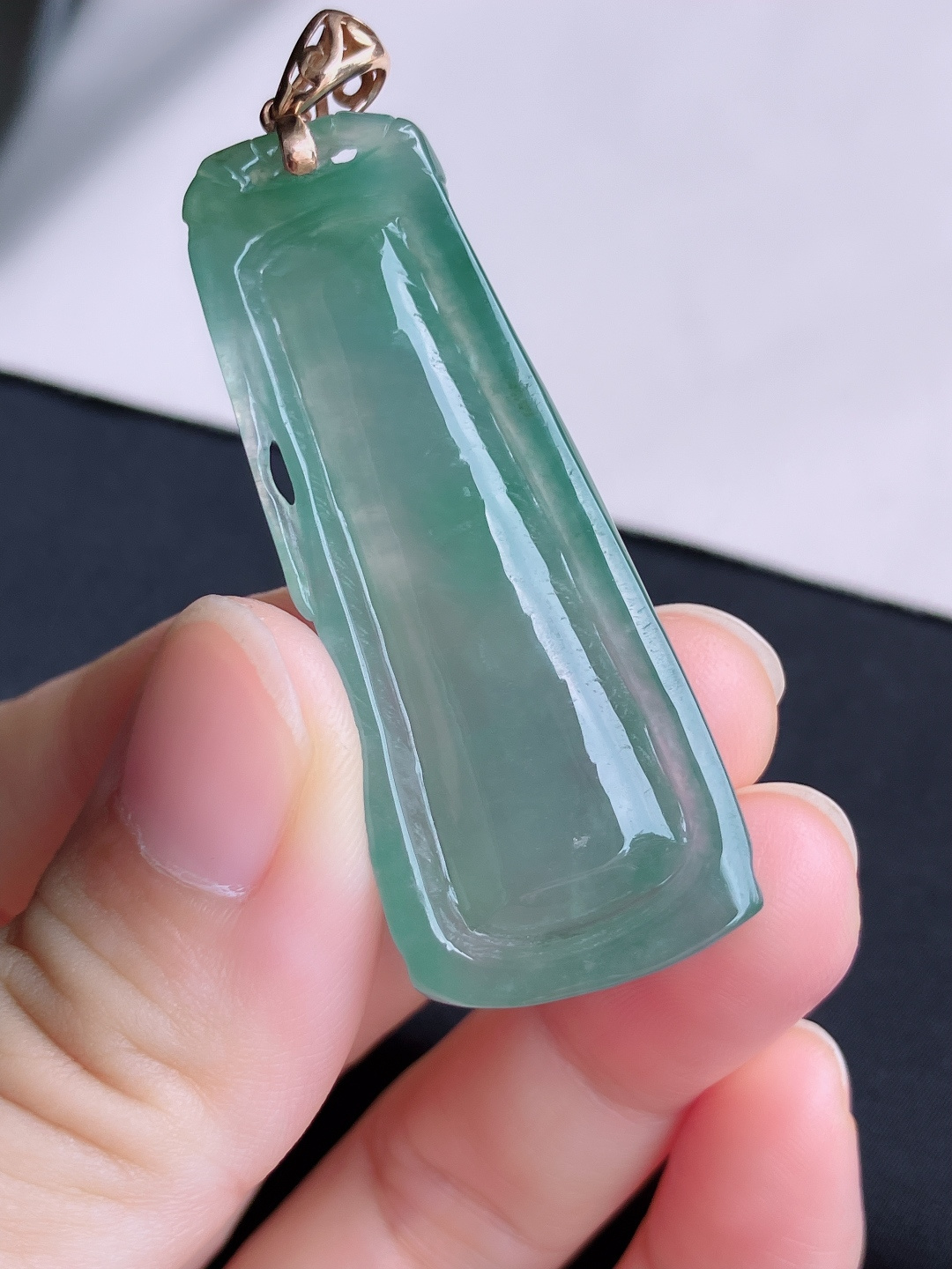 ️，底色竹报平安，晶莹剔透，尺寸52.6/20/9/自然光实拍