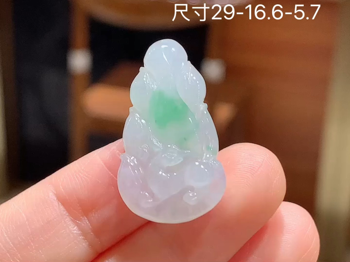 ️冰飘绿九尾狐 无裂, 尺寸，29-16.6-5.7