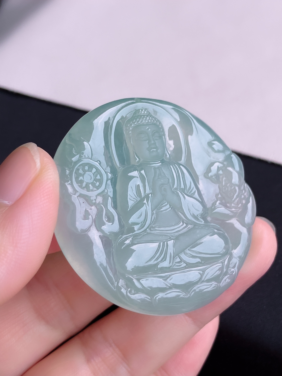 ️，底色阿弥陀佛，晶莹剔透，尺寸46.6/5.6/自然光实拍