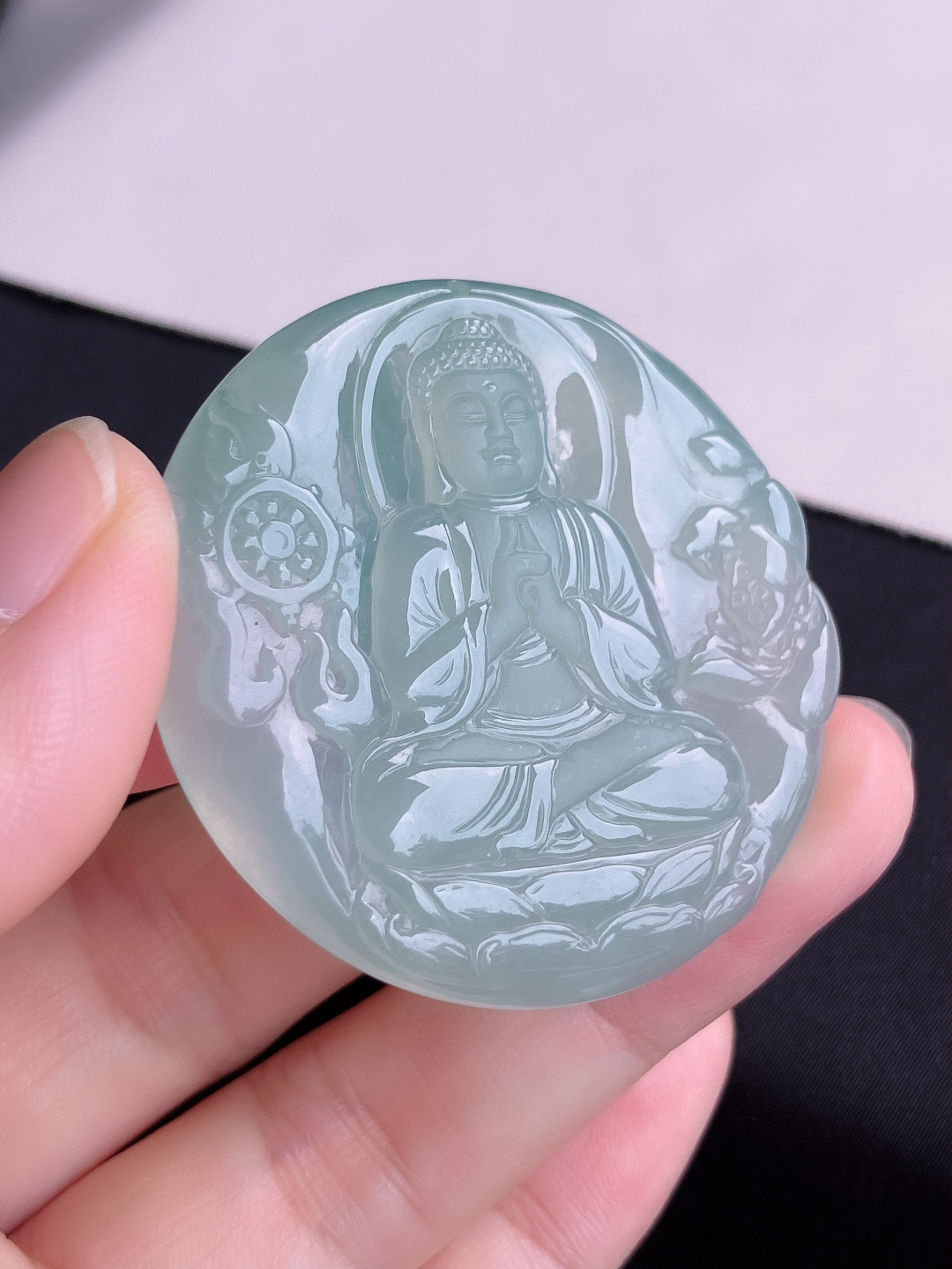 ️，底色阿弥陀佛，晶莹剔透，尺寸46.6/5.6/自然光实拍