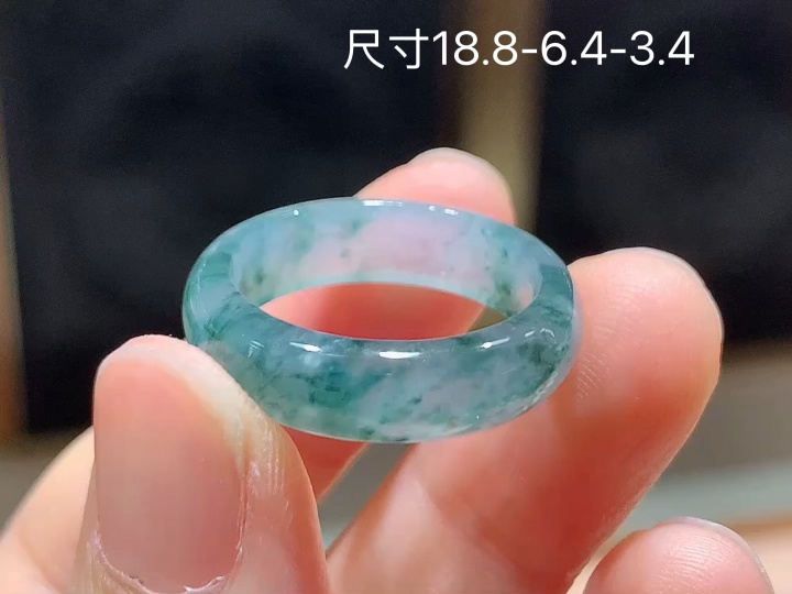 ️ 冰飘花戒圈 无裂，尺寸，18.8-6.4-3.4