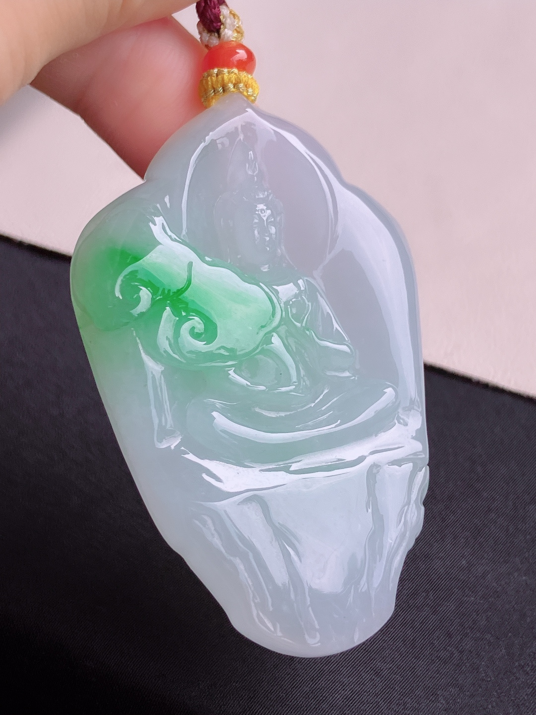 ️翠绿观音，色美清爽，尺寸61.6/40.6/9.8/自然光实拍