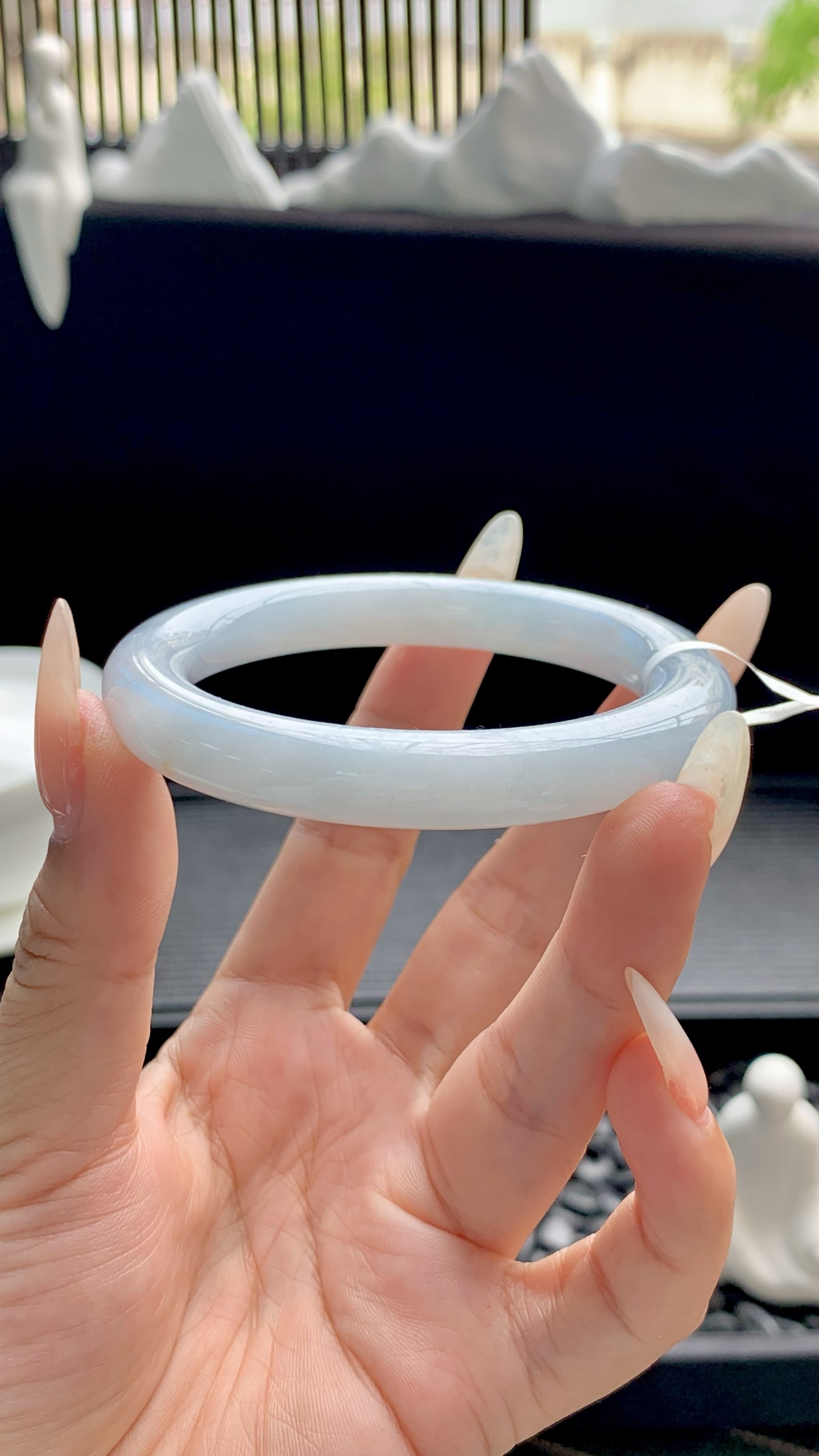 晴底洒金美人条圆条手镯成品 HYY-9441 尺寸：55-9-10