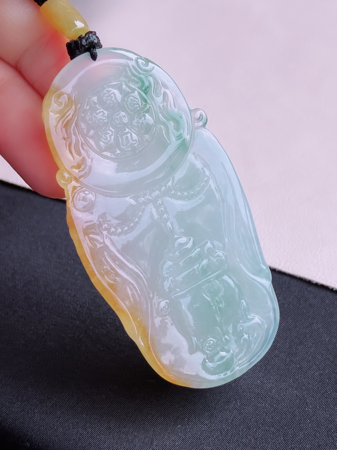 ️，双彩财神到，晶莹剔透，尺寸69.5/38/10.2/自然光实拍