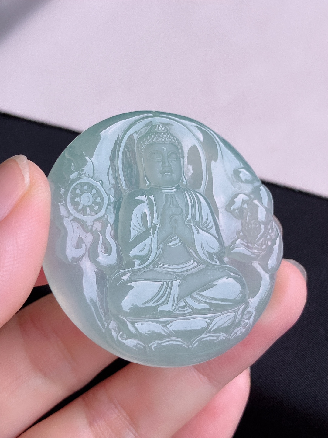️，底色阿弥陀佛，晶莹剔透，尺寸46.6/5.6/自然光实拍